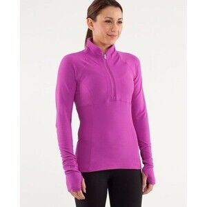 Lululemon Run: Switch Back 1/2 Zip heathered ultraviolet reversible